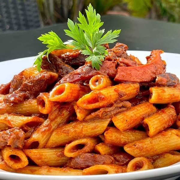 Spicy Beef Penne Pasta